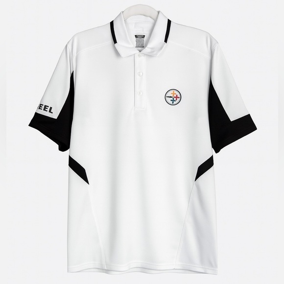 Reebok Other - Reebok Pittsburgh Steelers Short Sleeve White Polo Size Medium #NFLFootball.